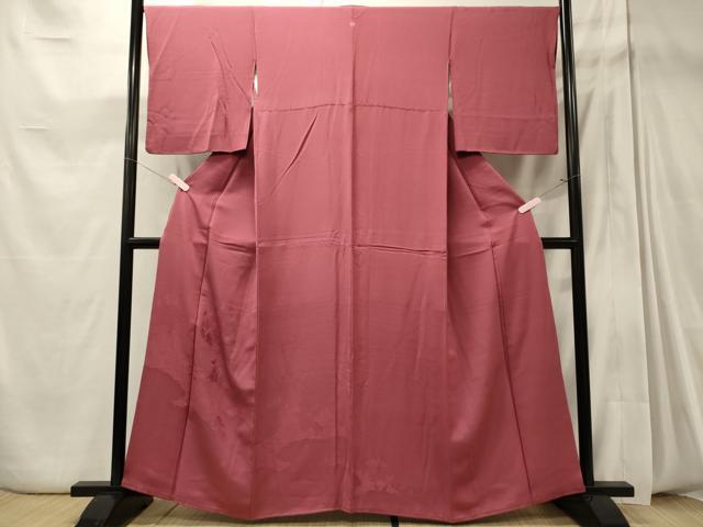平和屋着物■豪華色留袖　風景樹林地紋　長春色　正絹　逸品　CABD6616oy