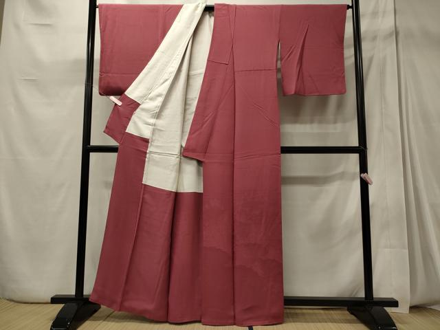 平和屋着物■豪華色留袖　風景樹林地紋　長春色　正絹　逸品　CABD6616oy