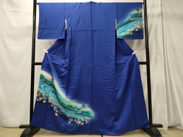 平和屋着物■訪問着　風景草木花文　暈し染め　正絹　逸品　CABD6617oy