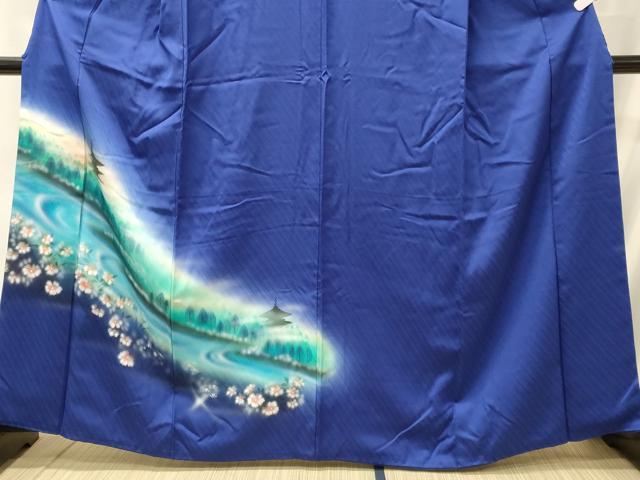 平和屋着物■訪問着　風景草木花文　暈し染め　正絹　逸品　CABD6617oy
