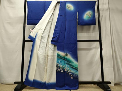 平和屋着物■訪問着　風景草木花文　暈し染め　正絹　逸品　CABD6617oy