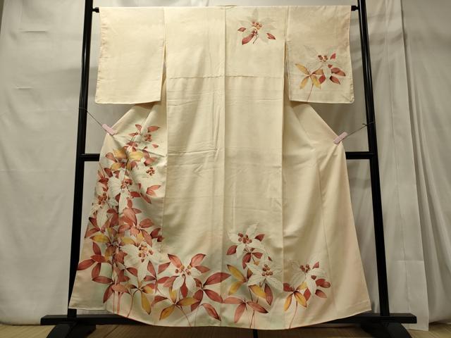 平和屋着物■訪問着　南天文　暈し染め　金彩　正絹　逸品　CABD6618oy