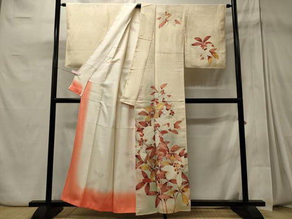 平和屋着物■訪問着　南天文　暈し染め　金彩　正絹　逸品　CABD6618oy