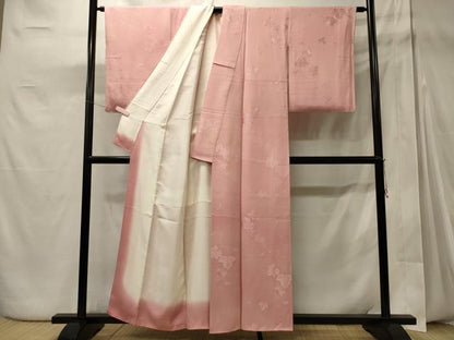 平和屋着物■上質な小紋　蔦の葉地紋　暈し染め　正絹　逸品　CABD6625oy