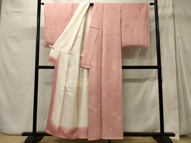 平和屋着物■上質な小紋　蔦の葉地紋　暈し染め　正絹　逸品　CABD6625oy