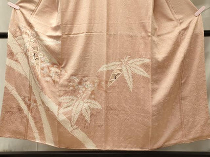 平和屋着物■訪問着　絞り　刺繍　笹竹花松文　金彩　正絹　逸品　未使用　CABD6627oy