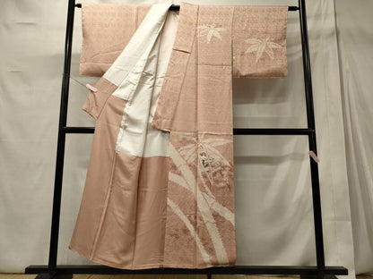 平和屋着物■訪問着　絞り　刺繍　笹竹花松文　金彩　正絹　逸品　未使用　CABD6627oy