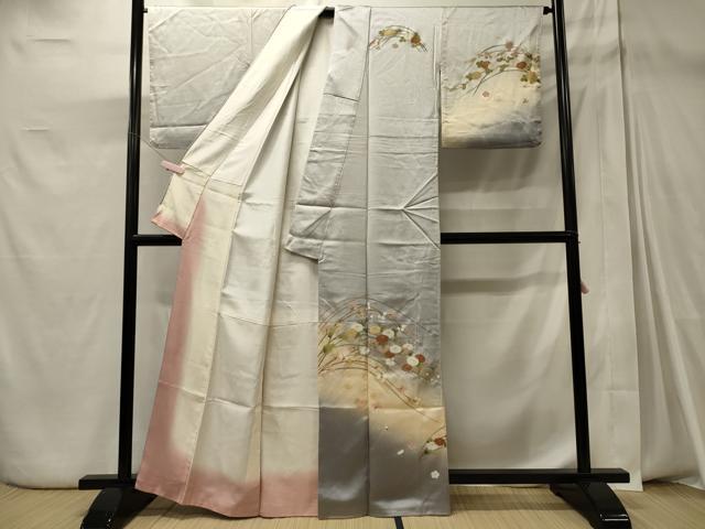 平和屋着物■訪問着　花筏　暈し染め　金彩　正絹　逸品　CABD6650oy