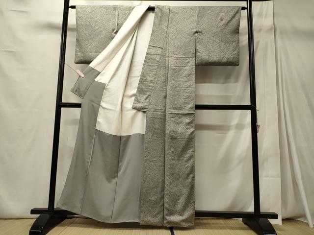 平和屋着物■上質な小紋 刺繍 花尽くし 金銀糸 正絹 逸品 CABD6677oy