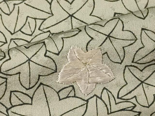 平和屋着物■上質な小紋 刺繍 花尽くし 金銀糸 正絹 逸品 CABD6677oy