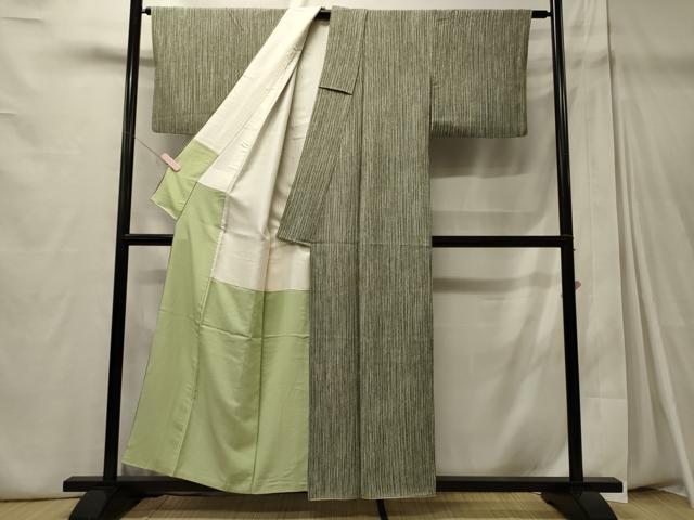平和屋着物■上質な小紋 縞 正絹 逸品 CABD6679oy