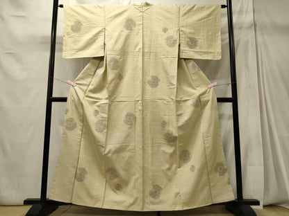 平和屋着物■上質な紬　亀甲花文　正絹　逸品　CABD6686oy