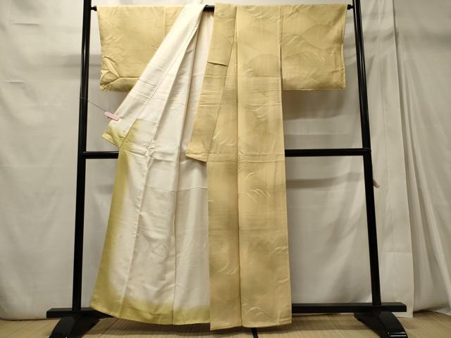平和屋着物■上質な小紋 流線地紋 暈し染め 正絹 逸品 未使用 CABD6690oy
