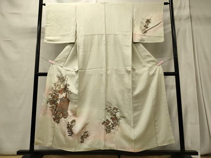 平和屋着物■訪問着 鉾 草花文 暈し染め 金彩 正絹 逸品 CABD6710oy