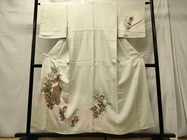 平和屋着物■訪問着 鉾 草花文 暈し染め 金彩 正絹 逸品 CABD6710oy