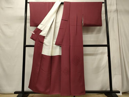 平和屋着物■中国三大刺繍　スワトウ刺繍　相良刺繍　総刺繍　豪華色留袖　正倉院花文　浅蘇芳色　正絹　逸品　CABD6719oy