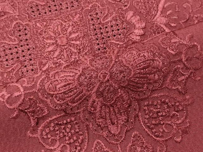 平和屋着物■中国三大刺繍　スワトウ刺繍　相良刺繍　総刺繍　豪華色留袖　正倉院花文　浅蘇芳色　正絹　逸品　CABD6719oy