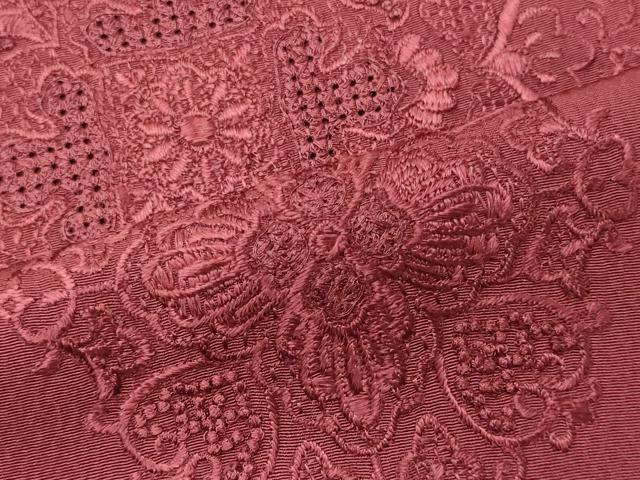 平和屋着物■中国三大刺繍　スワトウ刺繍　相良刺繍　総刺繍　豪華色留袖　正倉院花文　浅蘇芳色　正絹　逸品　CABD6719oy