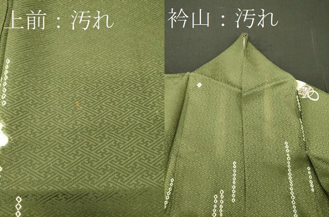 平和屋着物■上質な小紋　絞り　刺繍　舞花丸文　正絹　逸品　CABD6731oy