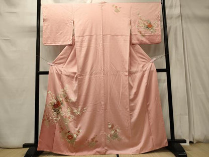 平和屋着物■訪問着 色紙籬花文 金彩 正絹 逸品 CABD6748oy