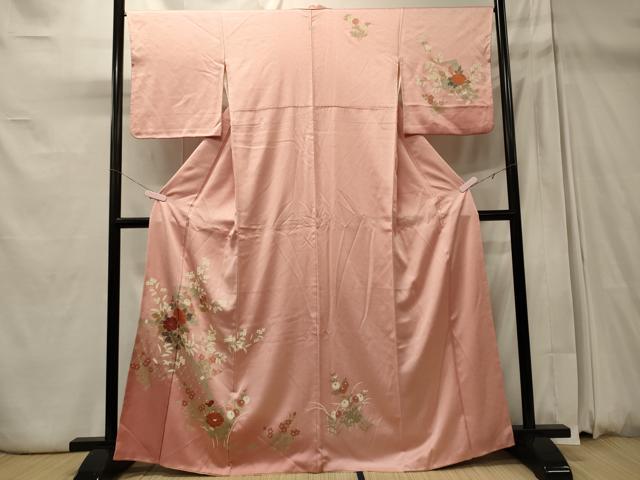 平和屋着物■訪問着 色紙籬花文 金彩 正絹 逸品 CABD6748oy