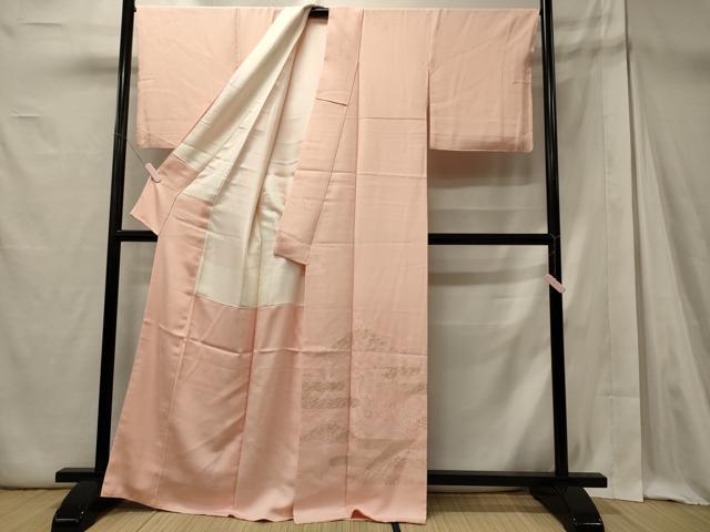 平和屋着物■色留訪問着　御所車花文　金糸　正絹　逸品　CABD6753oy