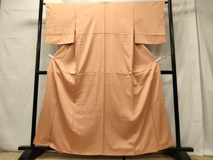 平和屋着物■上質な色無地 深支子色 正絹 逸品 CABD6765oy