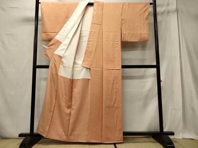 平和屋着物■上質な色無地 深支子色 正絹 逸品 CABD6765oy