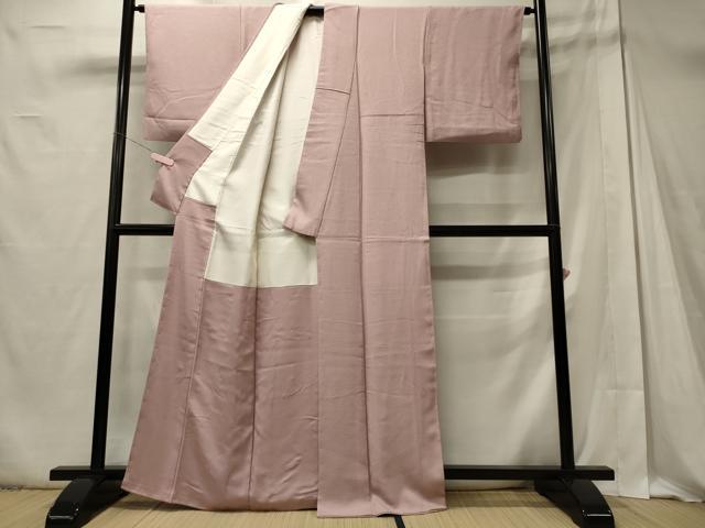平和屋着物■上質な色無地 石竹色 正絹 逸品 CABD6769oy