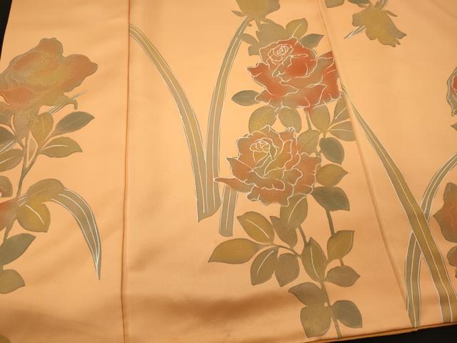 平和屋着物■上質な小紋 草花文 地紋起こし 暈し染め 正絹 逸品 CABD6776oy