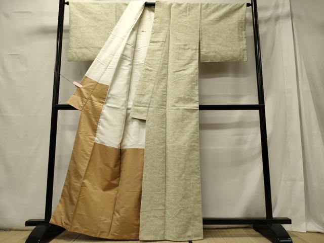 平和屋着物■上質な紬　雲取り文　正絹　逸品　CABD6777oy