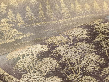 平和屋着物■訪問着 風景樹林文 暈し染め 金彩 三越扱い 正絹 逸品 CABD6784oy
