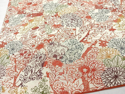 平和屋着物■上質な小紋 枝花文 正絹 逸品 CABD6802xe