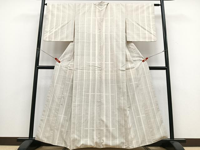 平和屋着物■上質な紬　亀甲絣　正絹　逸品　CABD6933xe
