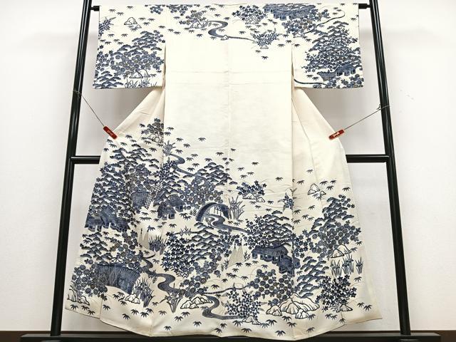 平和屋着物■訪問着 風景文 金彩 正絹 逸品 CABD6938xe