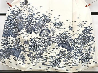 平和屋着物■訪問着 風景文 金彩 正絹 逸品 CABD6938xe