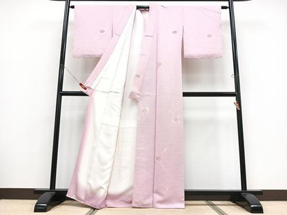 平和屋着物■上質な小紋 舞花文 金糸 正絹 逸品 CABD6941xe