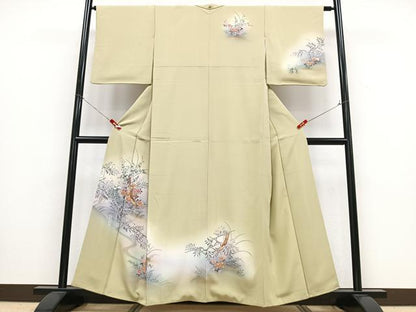 平和屋着物■訪問着 短冊草花文 暈し染め 金彩 正絹 逸品 CABD6949xe