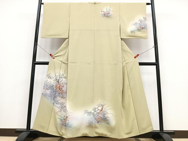 平和屋着物■訪問着 短冊草花文 暈し染め 金彩 正絹 逸品 CABD6949xe