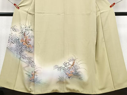 平和屋着物■訪問着 短冊草花文 暈し染め 金彩 正絹 逸品 CABD6949xe