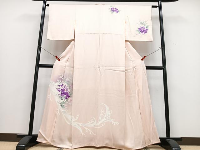 平和屋着物■訪問着　草花文　金彩　正絹　逸品　CABD6961xe