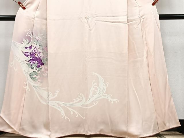 平和屋着物■訪問着　草花文　金彩　正絹　逸品　CABD6961xe