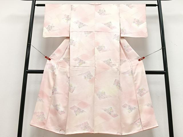 平和屋着物■上質な小紋 地紋起こし 草花文 暈し染め 正絹 逸品 CABD6963xe