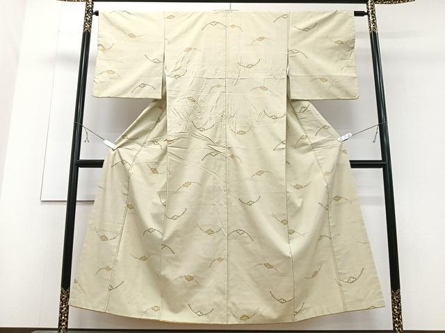 平和屋着物■上質な紬 舞葉文 正絹 逸品 CABD6968xe