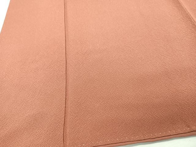 平和屋着物■上質な色無地 赤茶色 正絹 逸品 CABD6973xe
