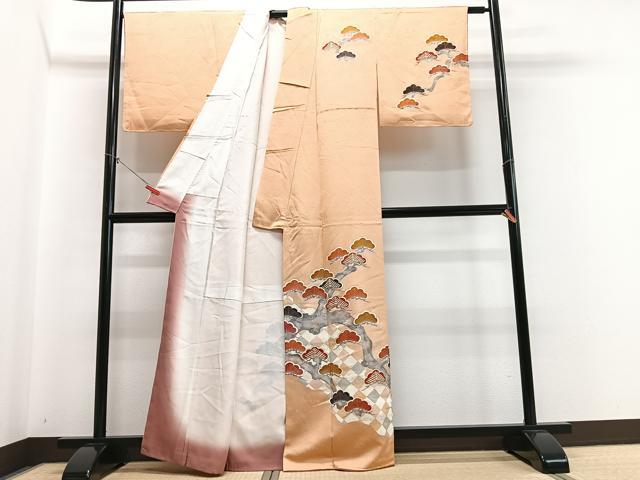 平和屋着物■訪問着 枝松文 金彩 正絹 逸品 CABD7079xe