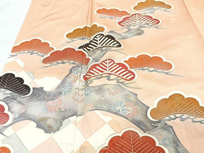 平和屋着物■訪問着 枝松文 金彩 正絹 逸品 CABD7079xe