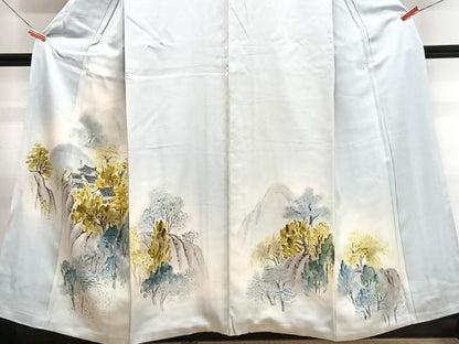 平和屋着物■訪問着 手描き 風景文 正絹 逸品 CABD7083xe