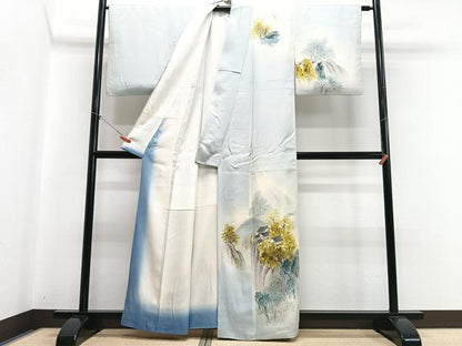 平和屋着物■訪問着 手描き 風景文 正絹 逸品 CABD7083xe