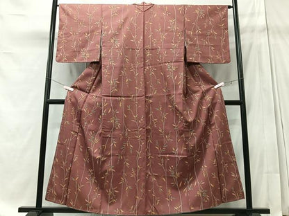 平和屋着物■上質な小紋　枝葉文　洗える着物　未使用　CABD7094xe